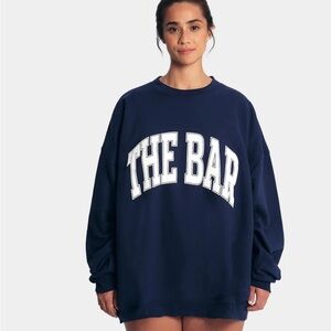 The Bar Varsity Sweatshirt (Navy/White) Size Medium